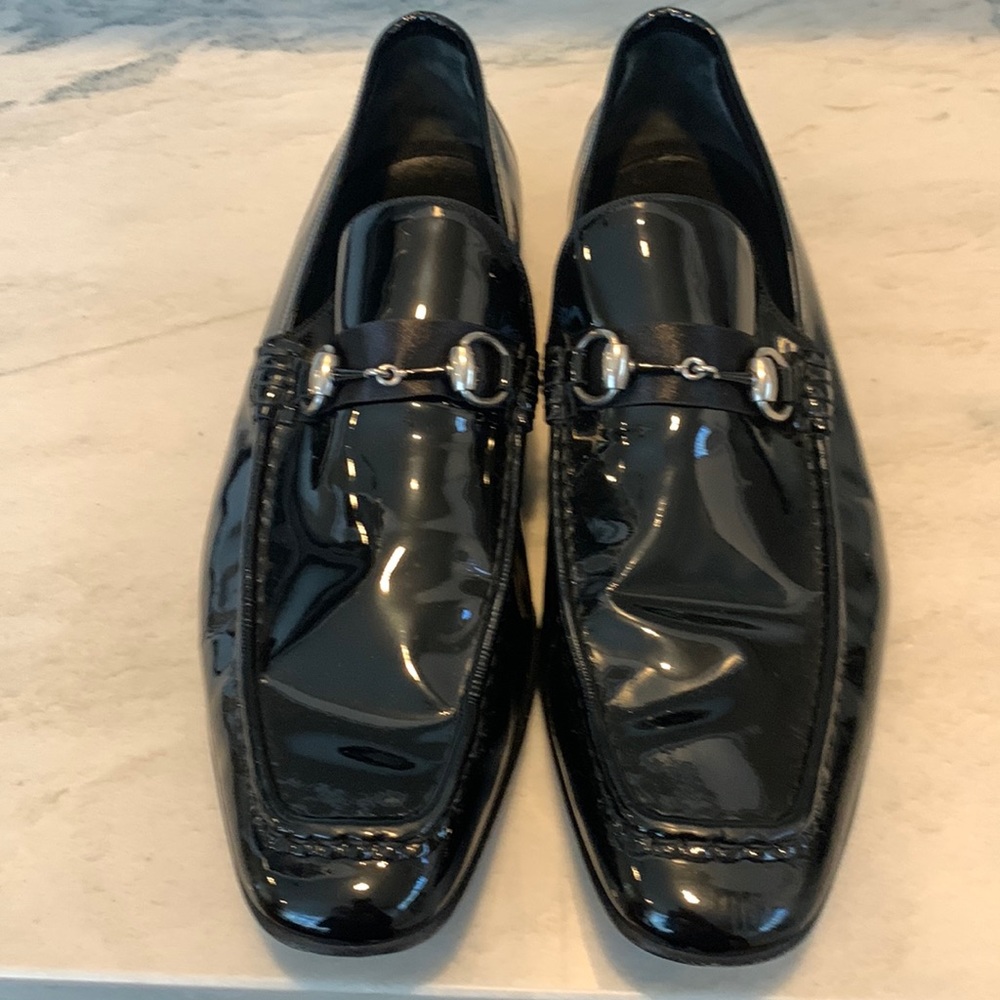 Gucci Horsebit Patent Leather Loafers